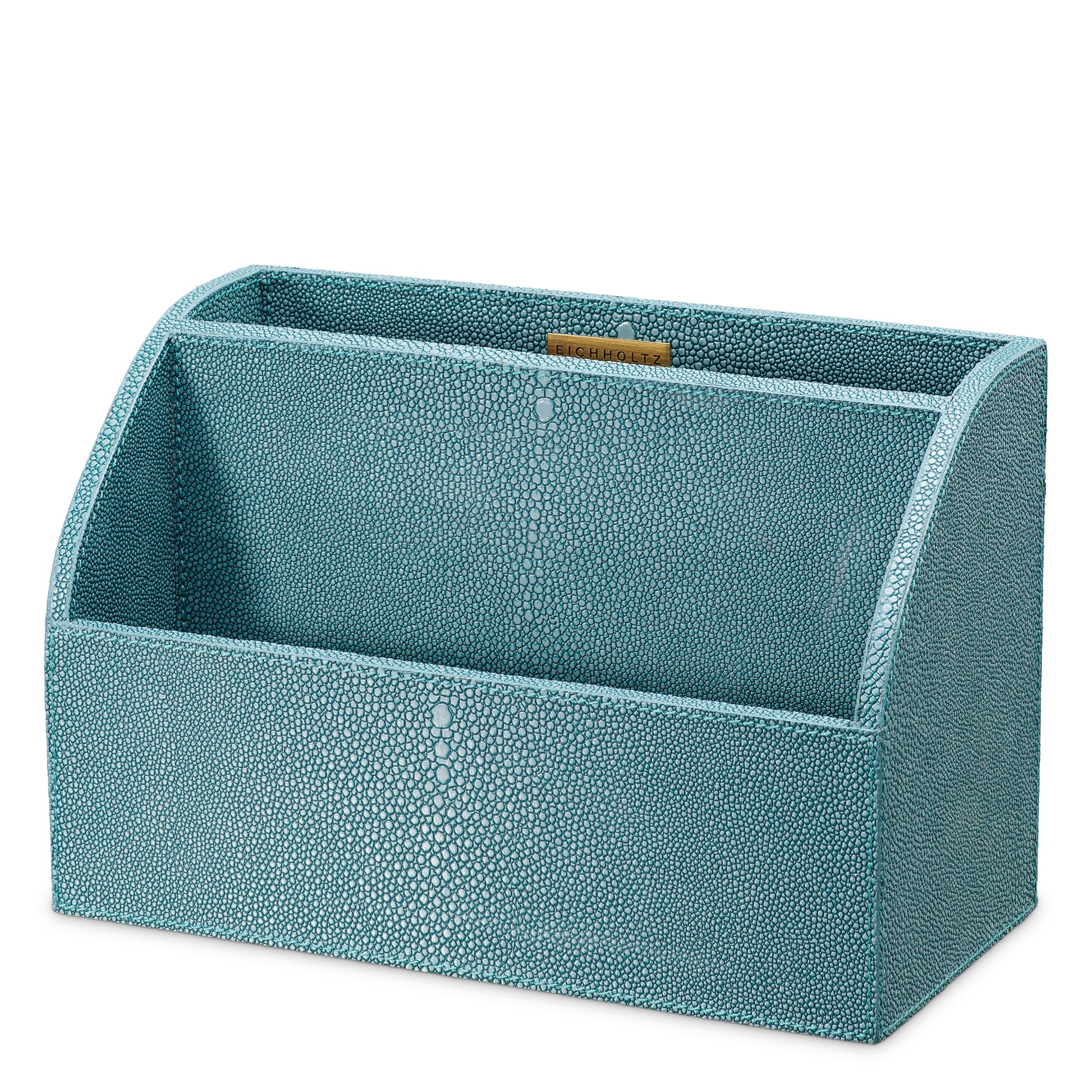 Blue Shagreen-Look Desk Set (3) Scaleo | Eichholtz Miami