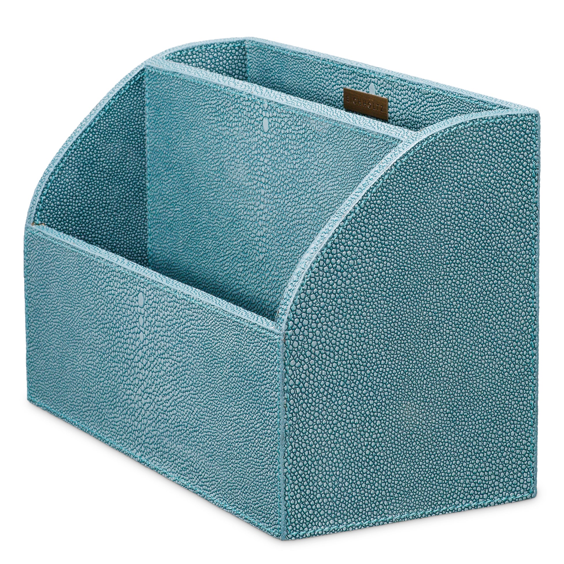 Blue Shagreen-Look Desk Set (3) Scaleo | Eichholtz Miami
