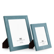 Blue Shagreen-Look Picture Frames (2) Scaleo | Eichholtz Miami