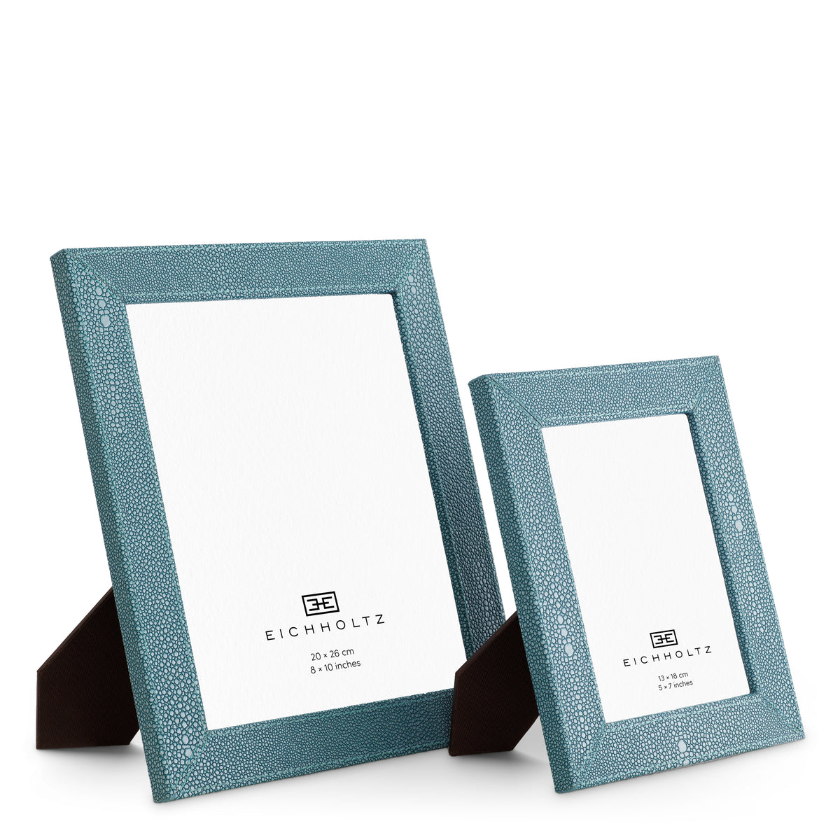 Blue Shagreen-Look Picture Frames (2) Scaleo | Eichholtz Miami