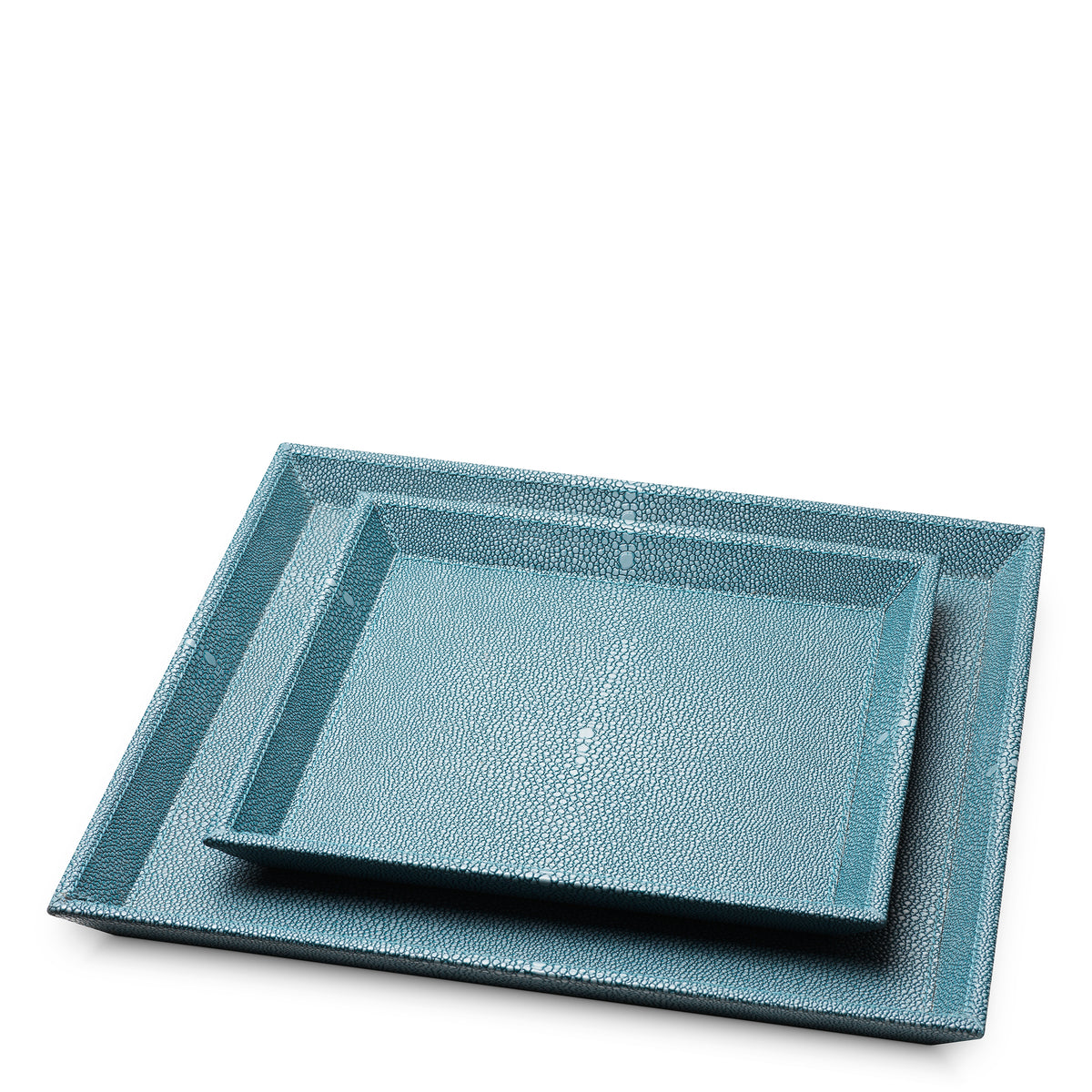 Blue Shagreen-Look Desk Tray Scaleo | Eichholtz Miami