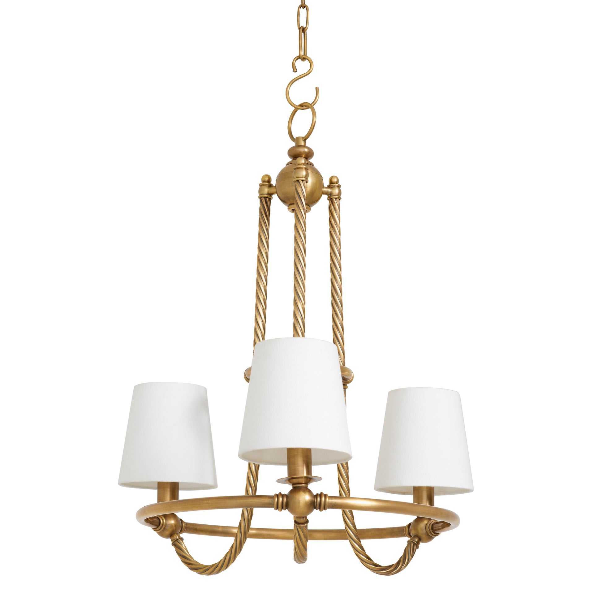 Twisted Vintage Brass Chandelier Vienna | Eichholtz Miami