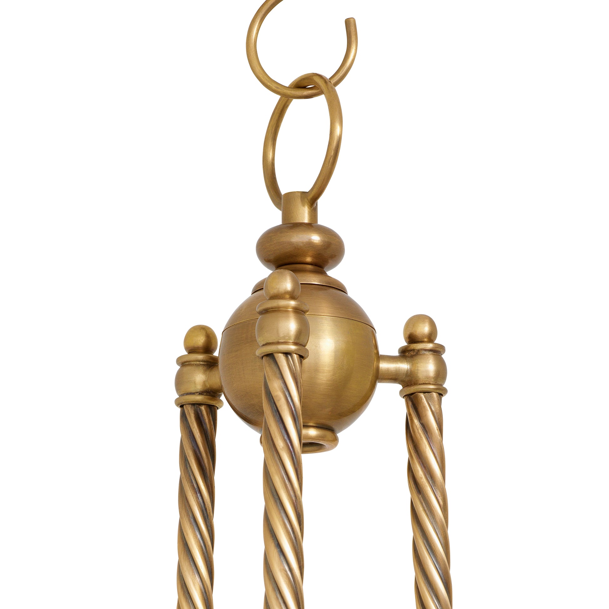 Twisted Vintage Brass Chandelier Vienna | Eichholtz Miami