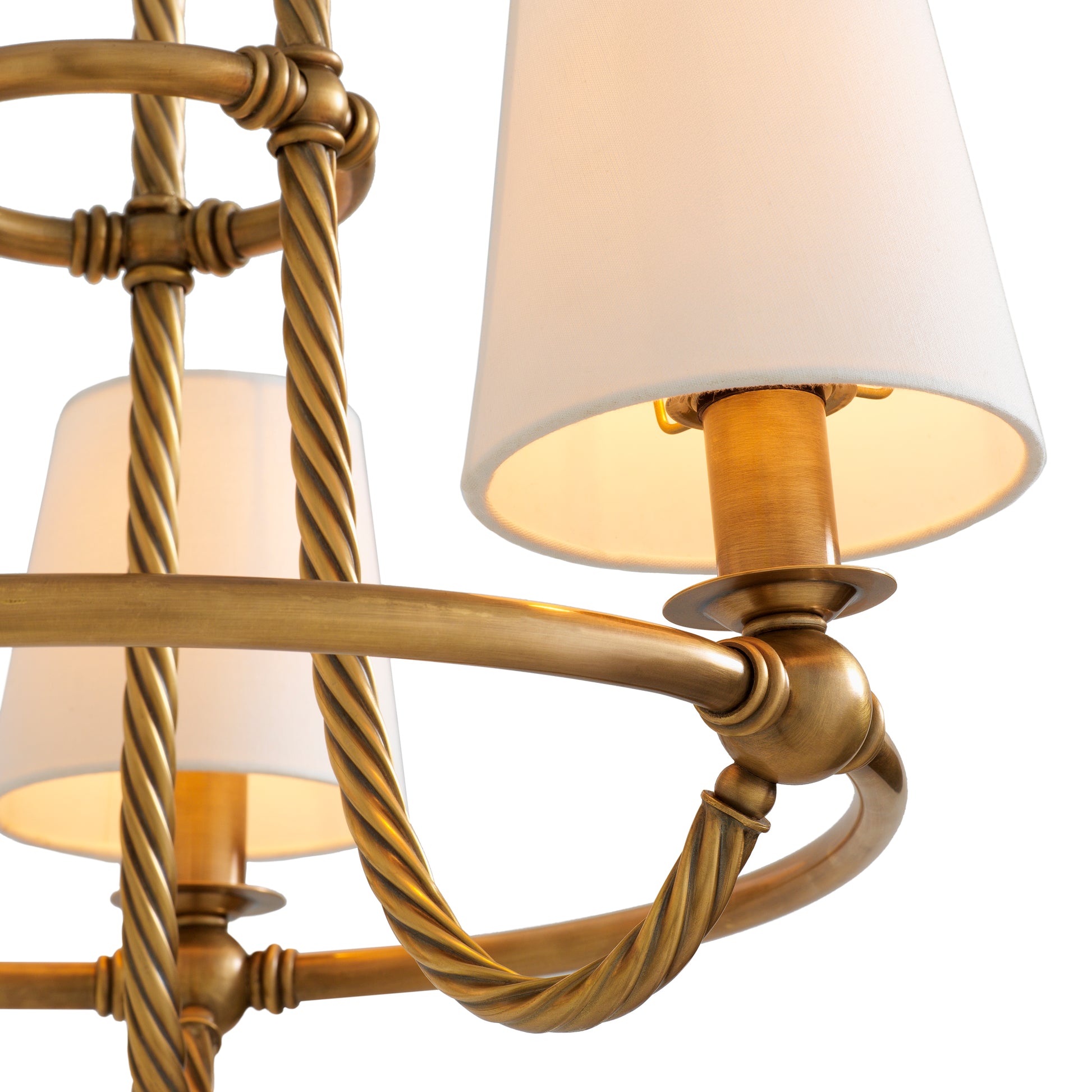 Twisted Vintage Brass Chandelier Vienna | Eichholtz Miami