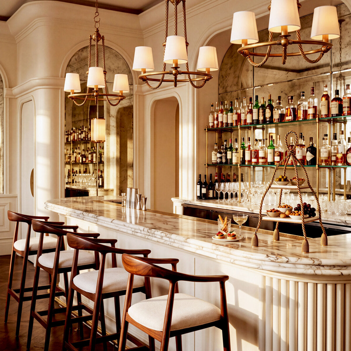 Twisted Vintage Brass Chandelier Vienna | Eichholtz Miami