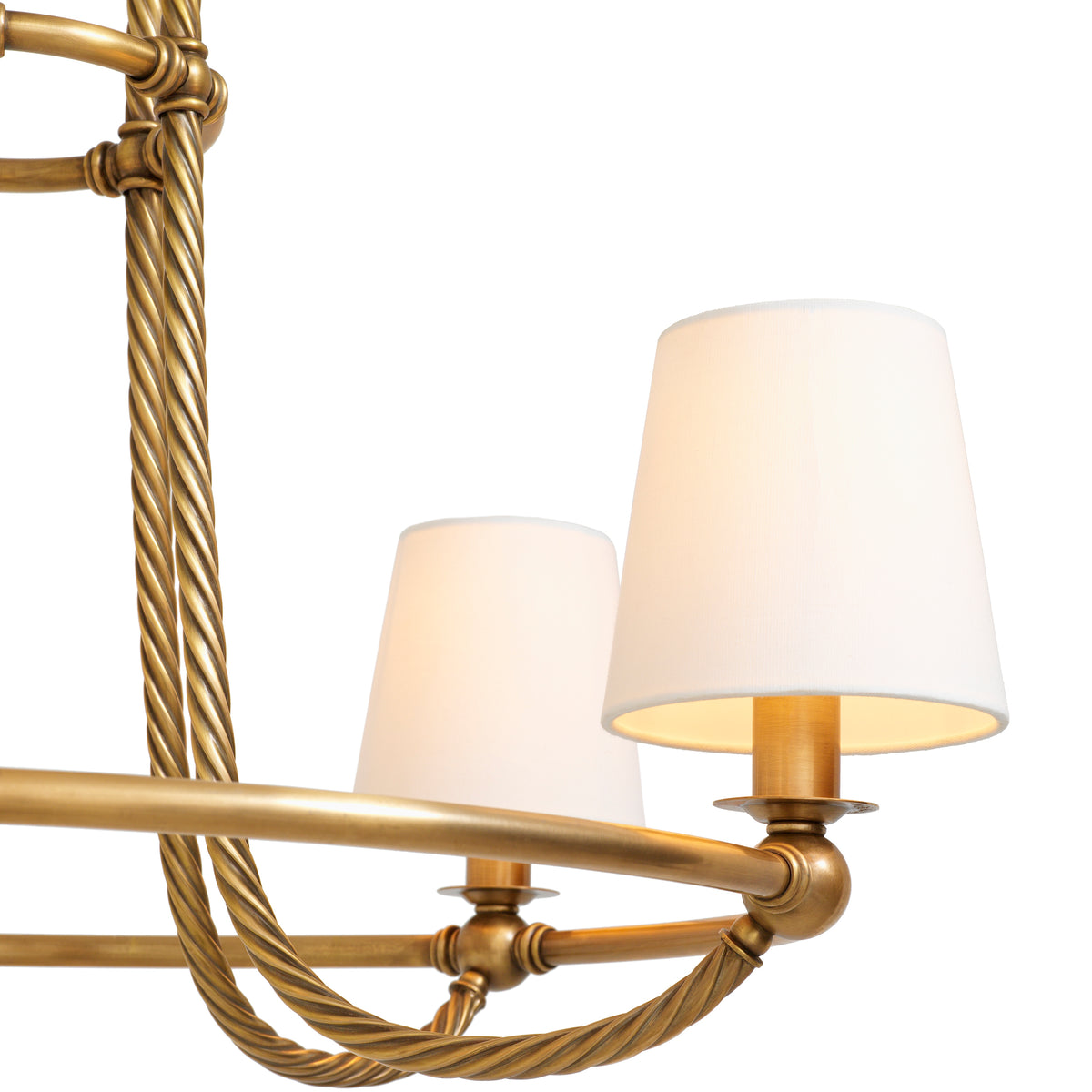 Twisted Vintage Brass Chandelier Vienna | Eichholtz Miami