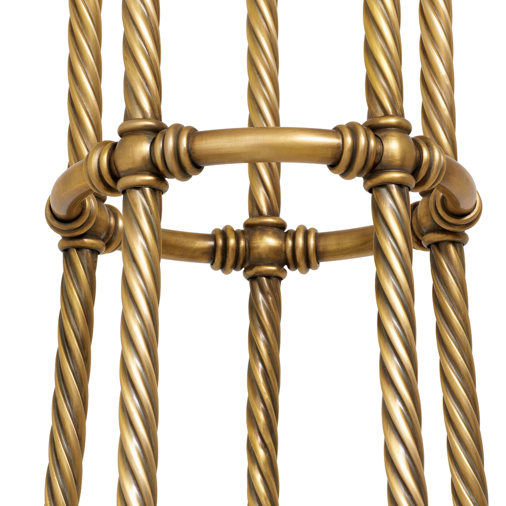 Twisted Vintage Brass Chandelier Vienna | Eichholtz Miami
