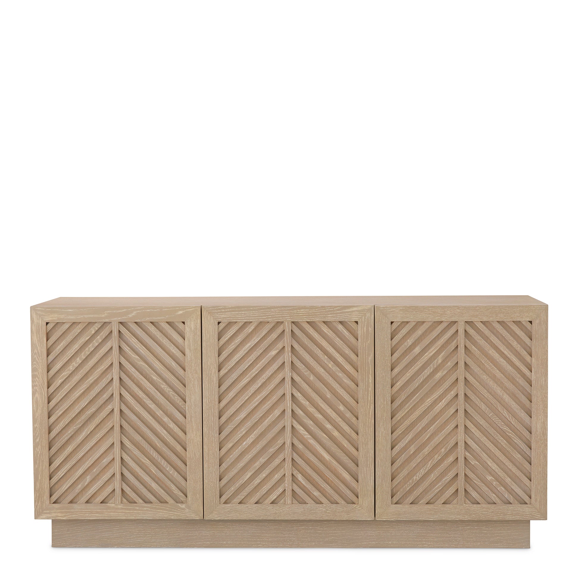 Oak Herringbone 3-Door Dresser Elvador | Eichholtz Miami