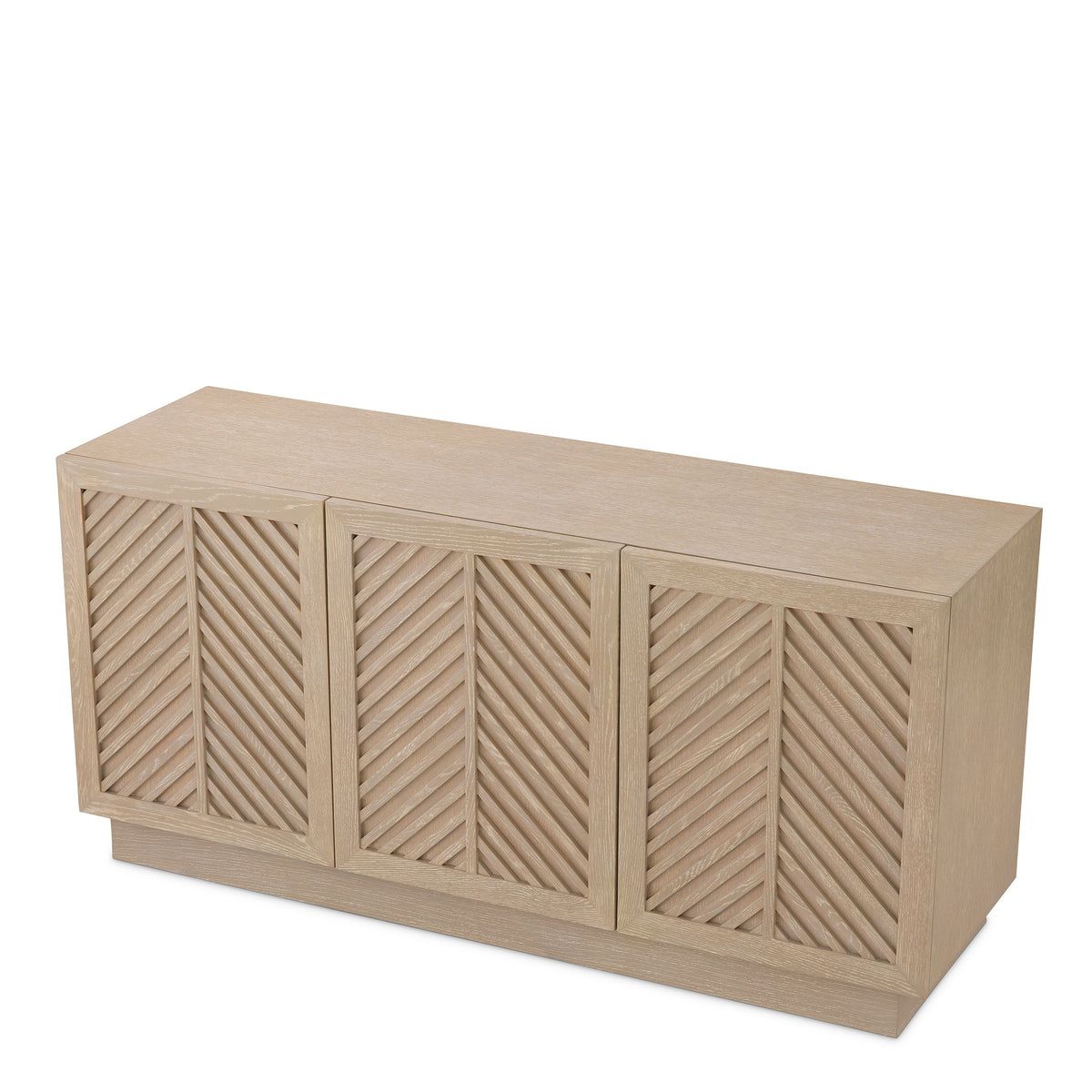Oak Herringbone 3-Door Dresser Elvador | Eichholtz Miami