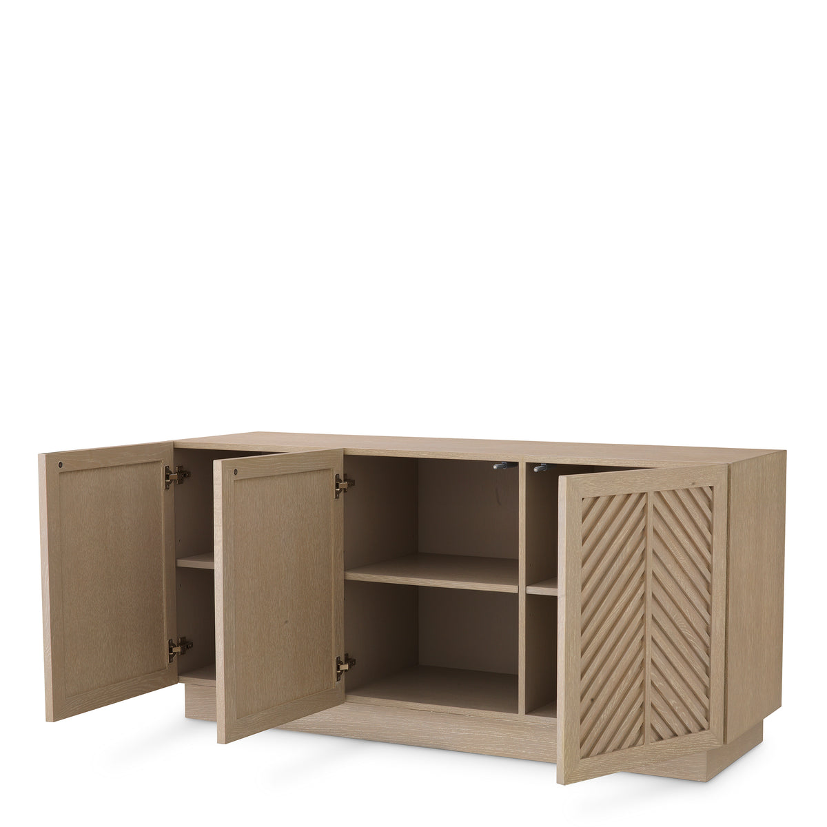 Oak Herringbone 3-Door Dresser Elvador | Eichholtz Miami