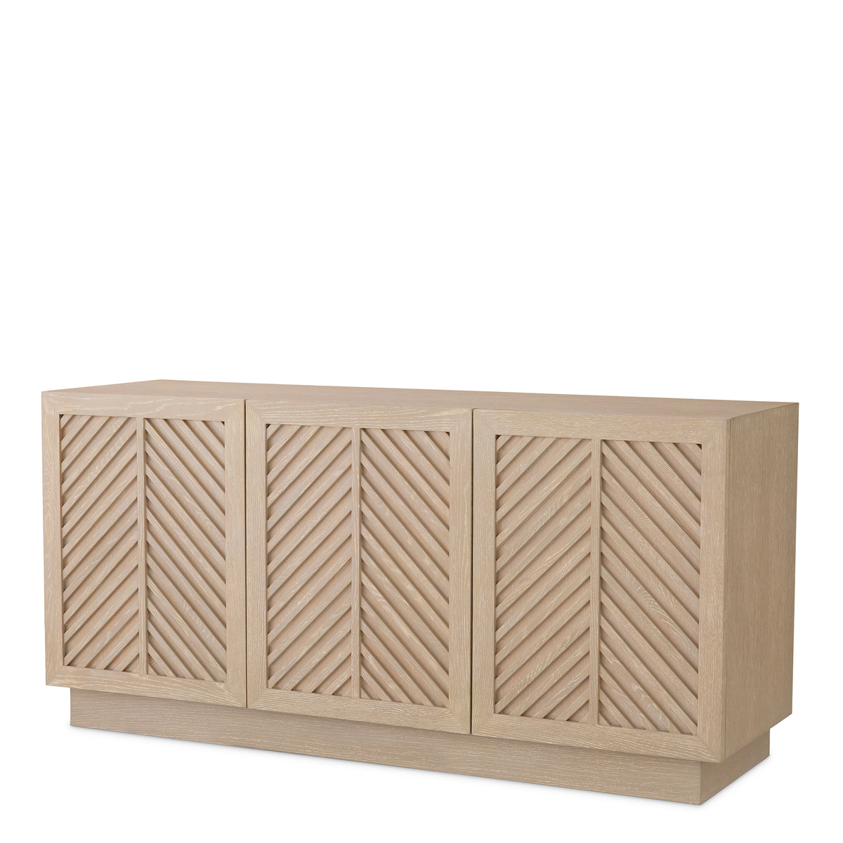 Oak Herringbone 3-Door Dresser Elvador | Eichholtz Miami