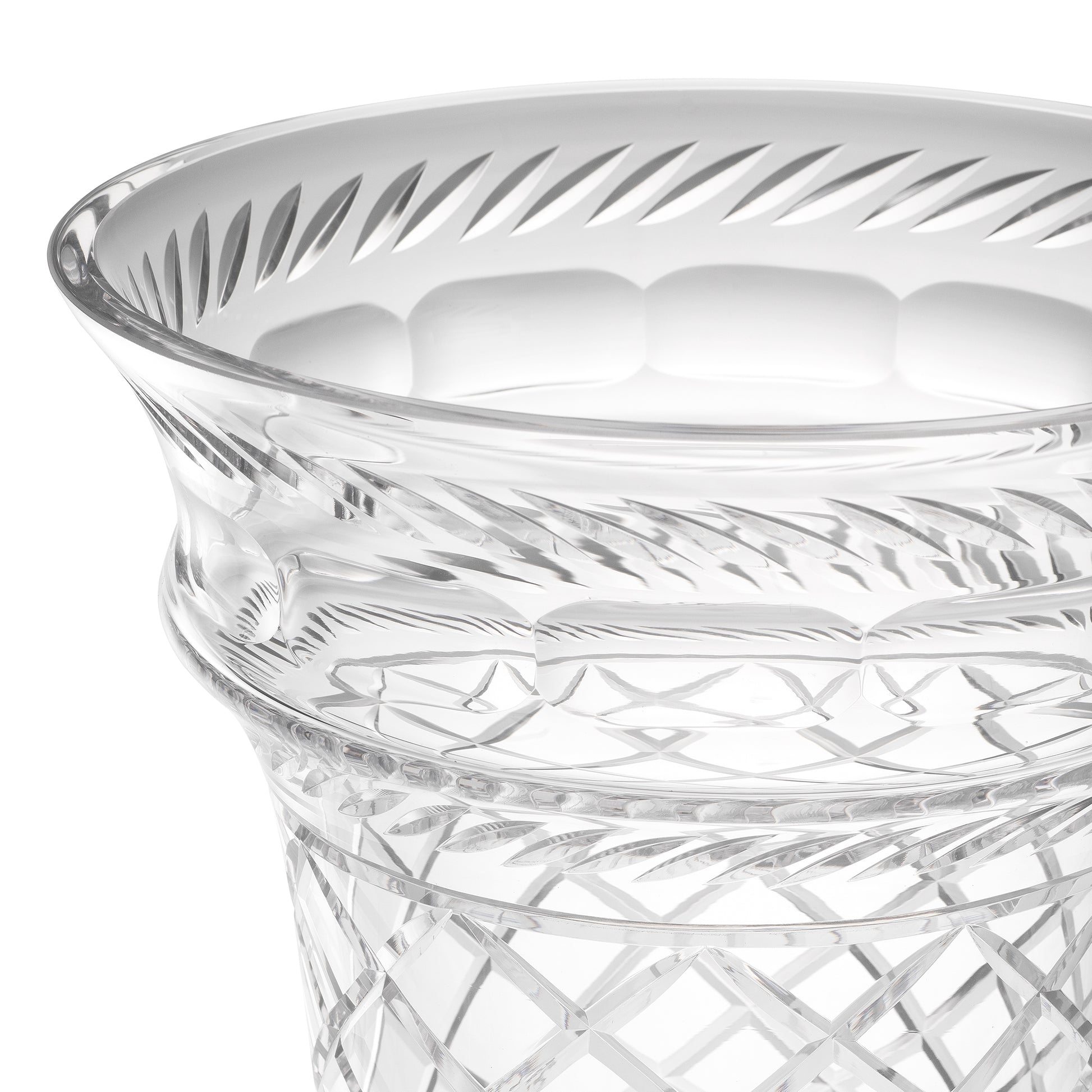 Herringbone Clear Glass Vase Gravon | Eichholtz Miami