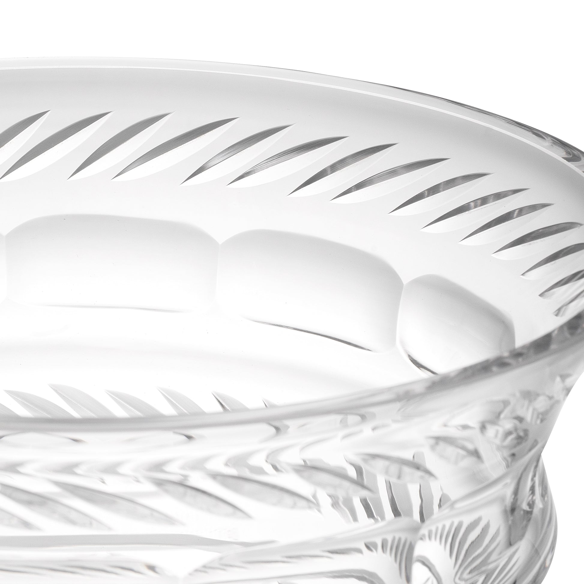 Herringbone Clear Glass Vase Gravon | Eichholtz Miami