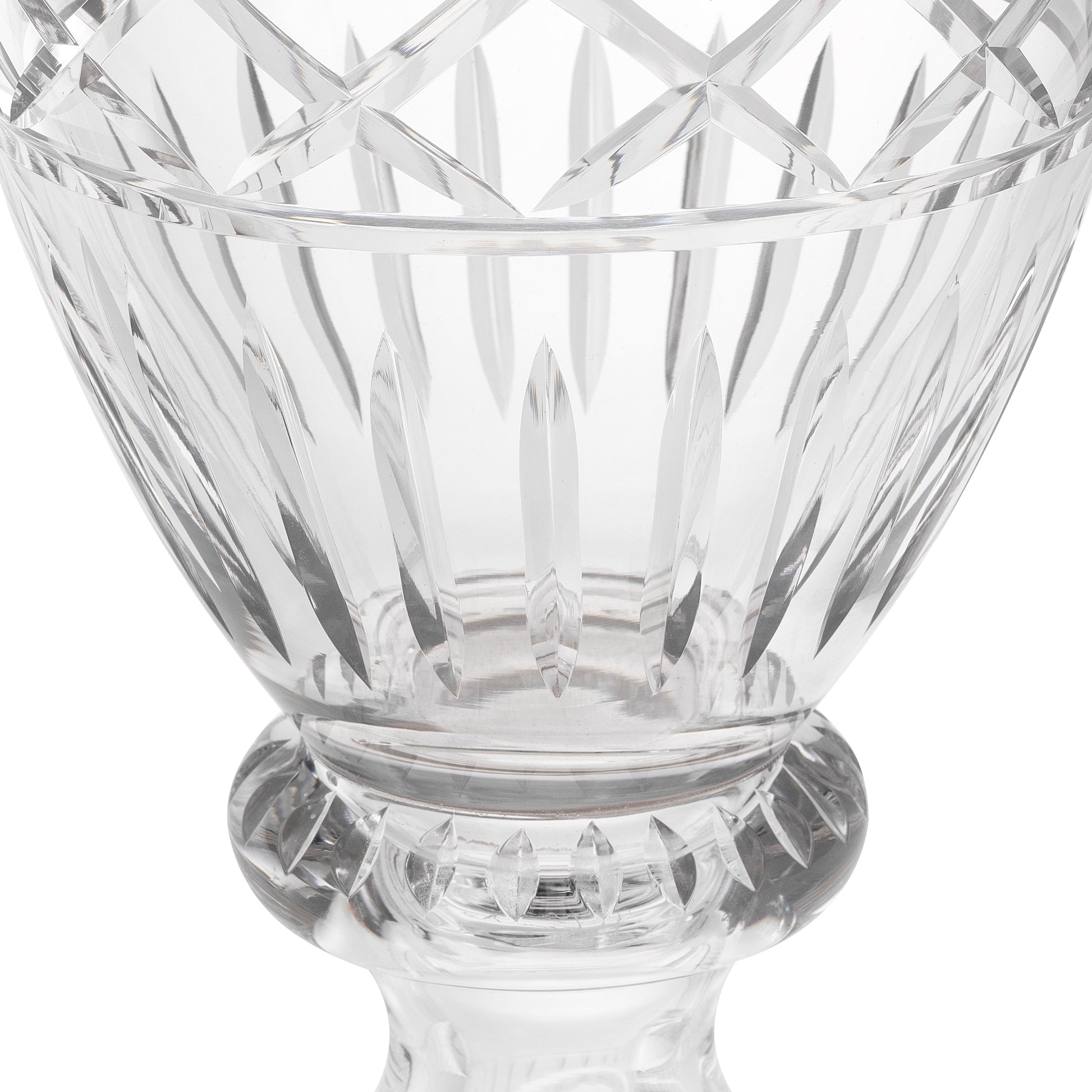 Herringbone Clear Glass Vase Gravon | Eichholtz Miami