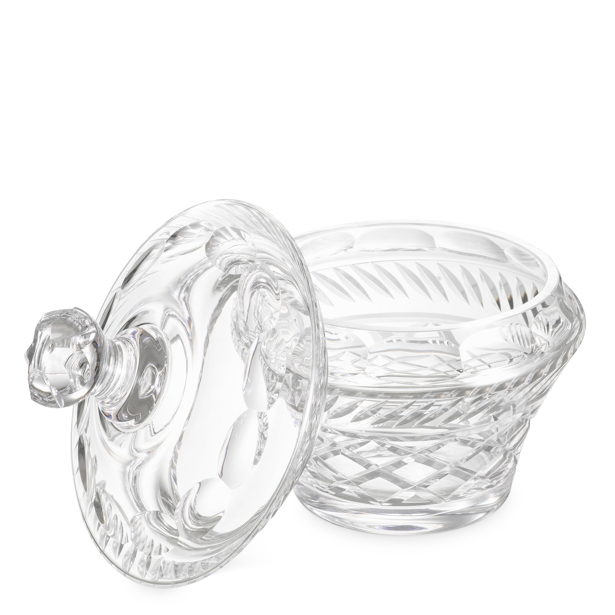 Clear Glass Lidded Jar Cortham | Eichholtz Miami