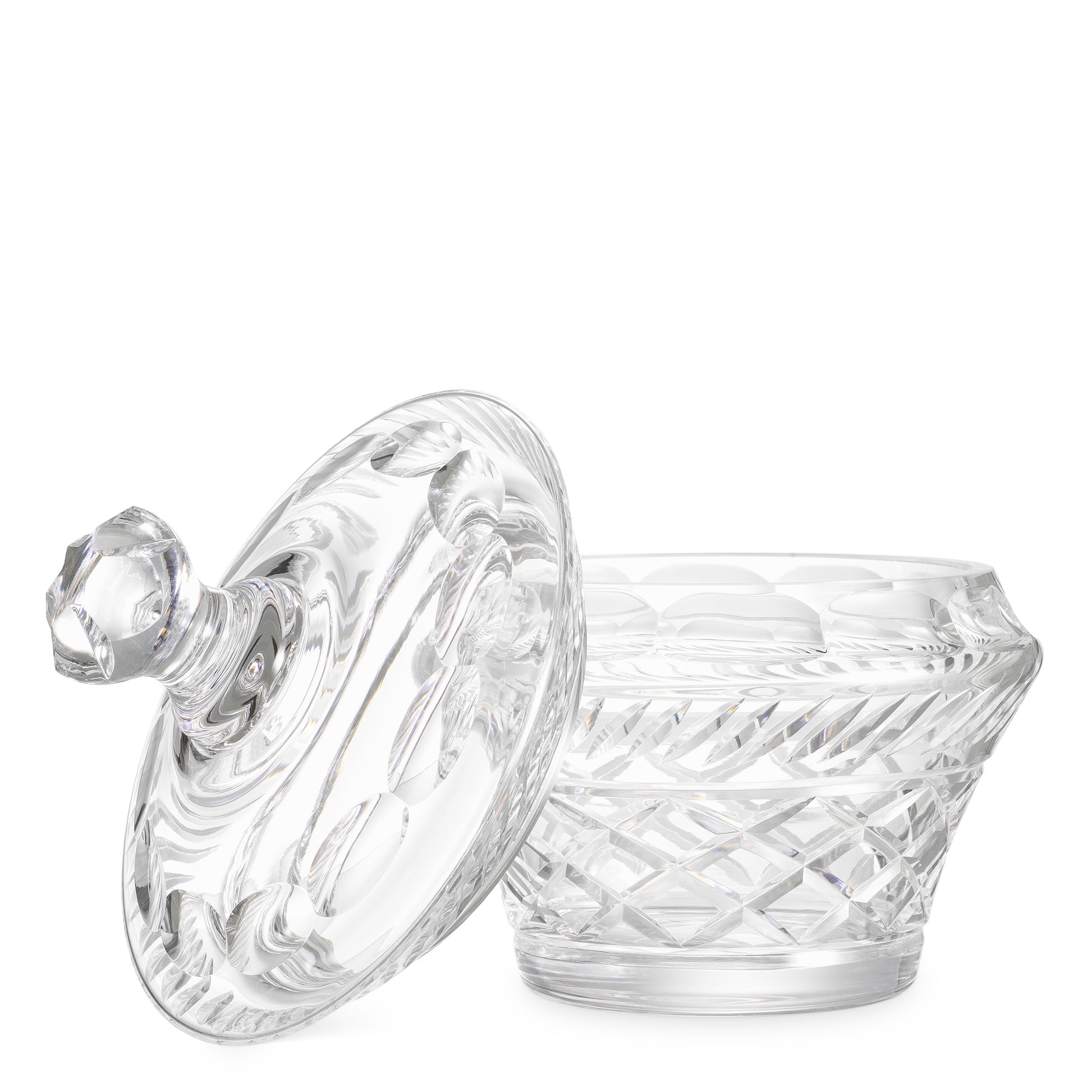 Clear Glass Lidded Jar Cortham | Eichholtz Miami