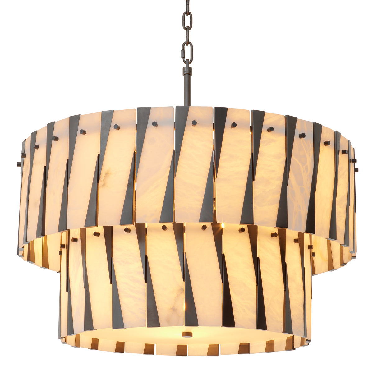 Tiered Alabaster Chandelier Rivington | Eichholtz Miami