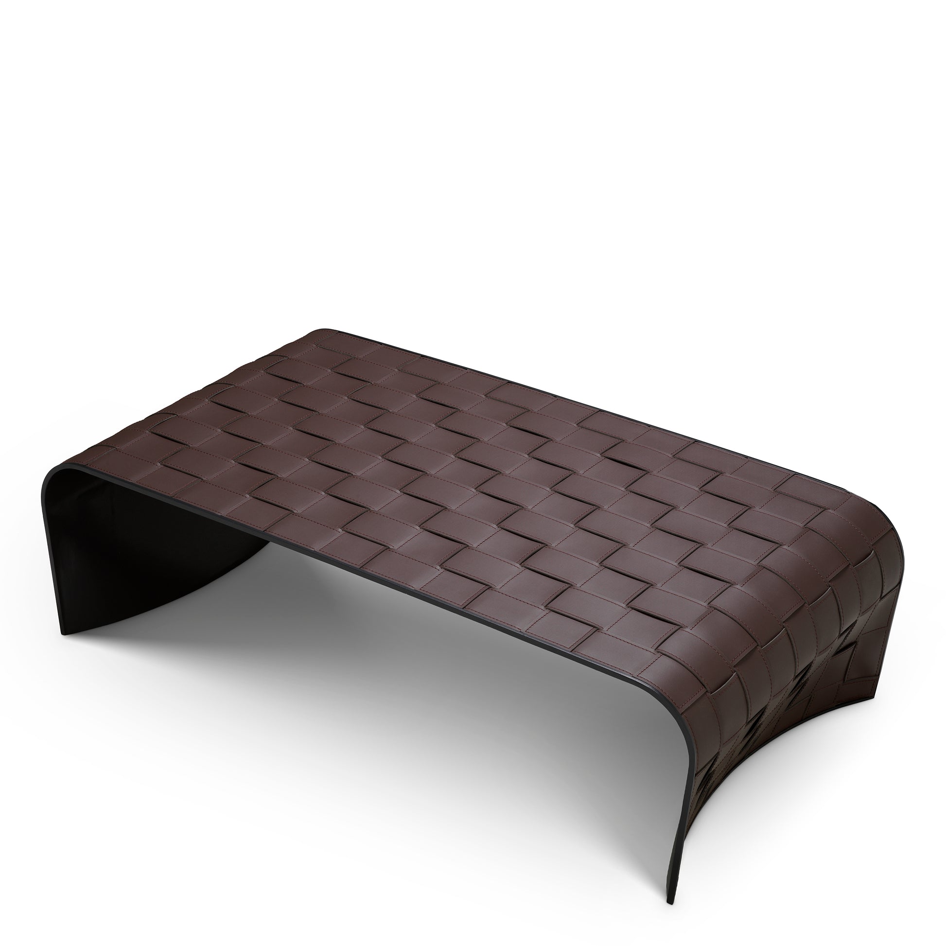 Brown Leather-Look Coffee Table Marcello | Eichholtz Miami