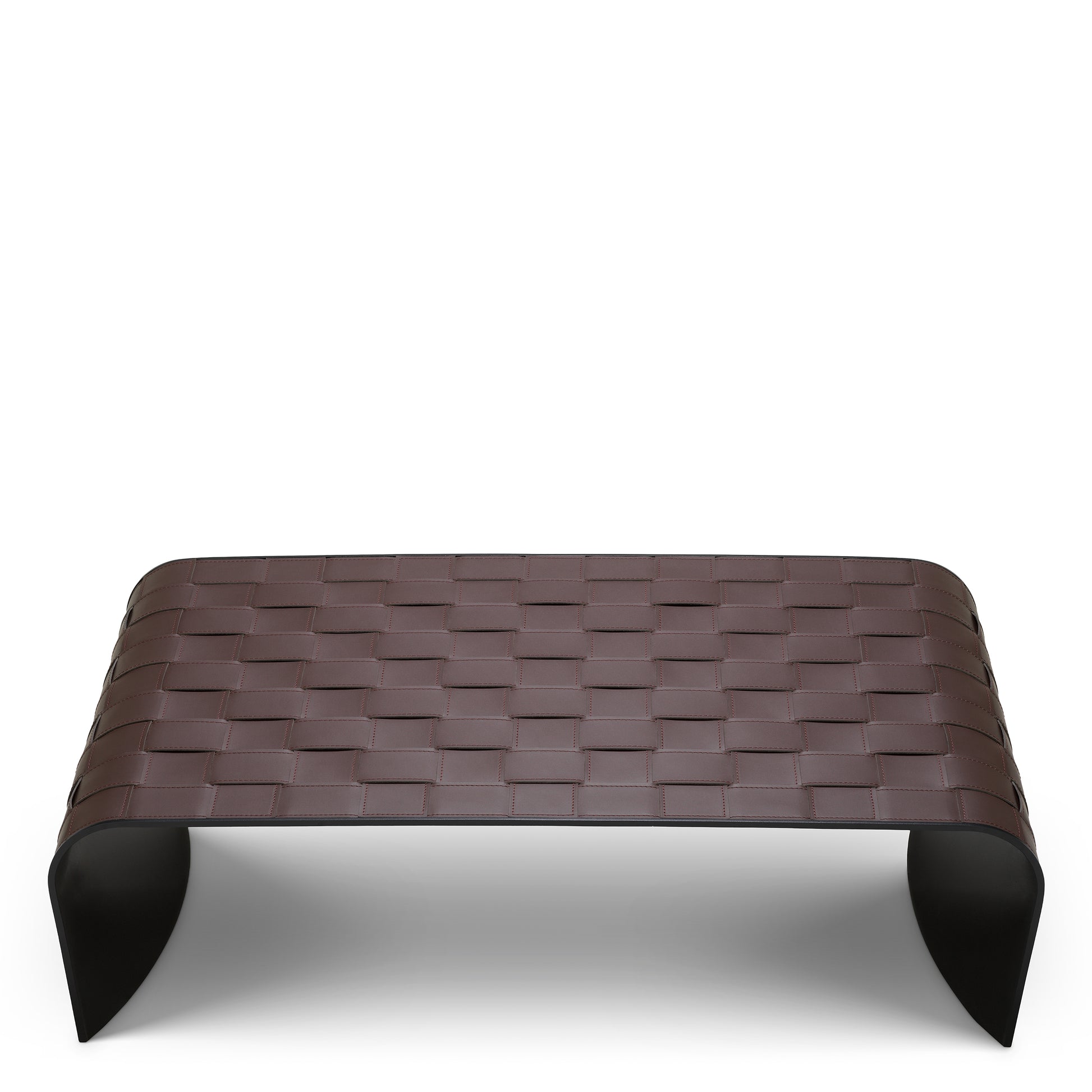 Brown Leather-Look Coffee Table Marcello | Eichholtz Miami