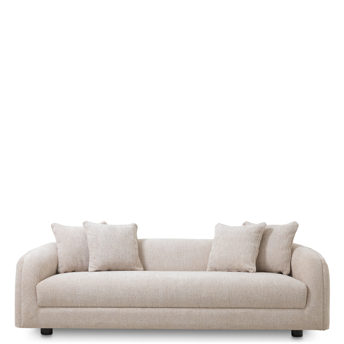 Gray Curved 3-Seater Sofa Avenza | Eichholtz Miami