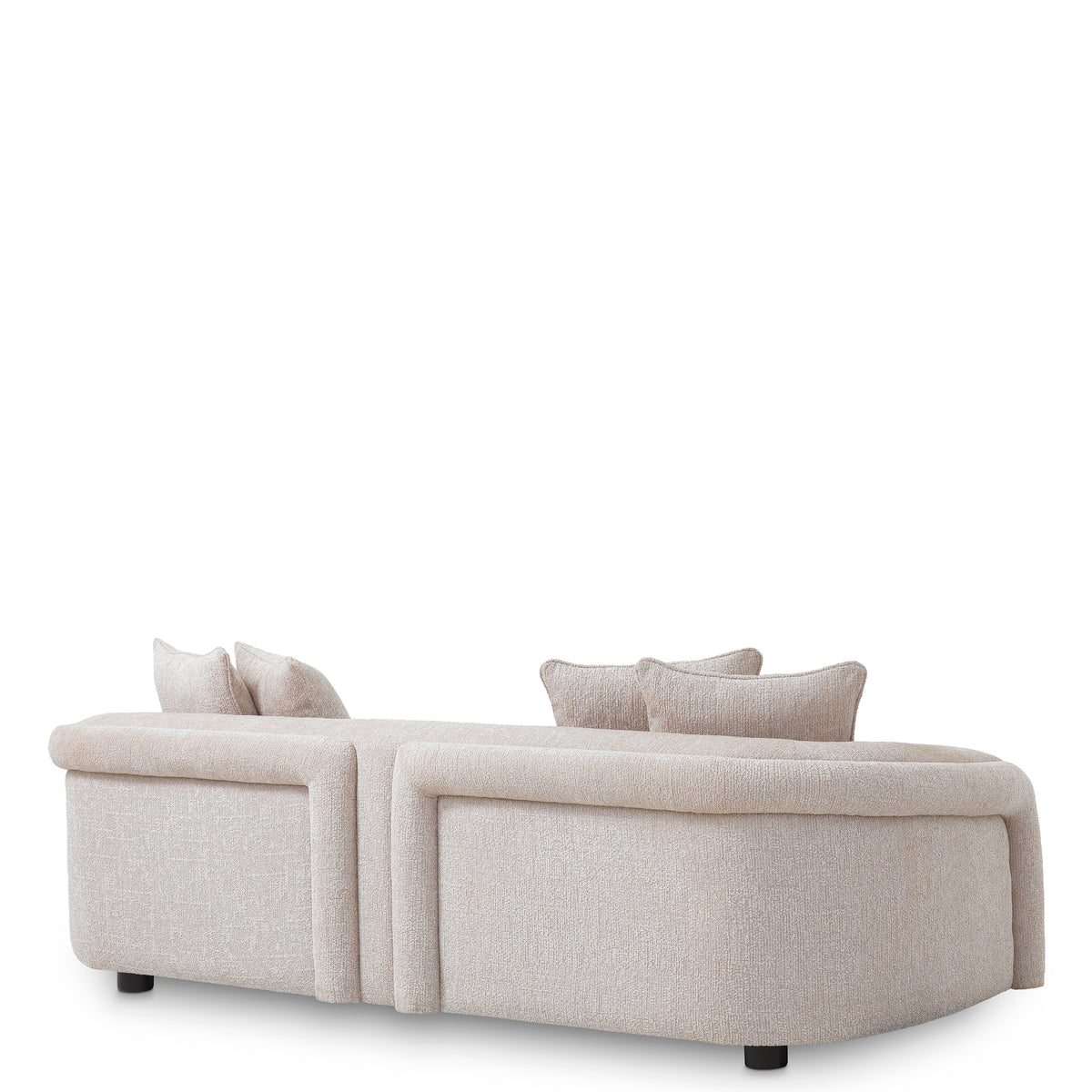 Gray Curved 3-Seater Sofa Avenza | Eichholtz Miami