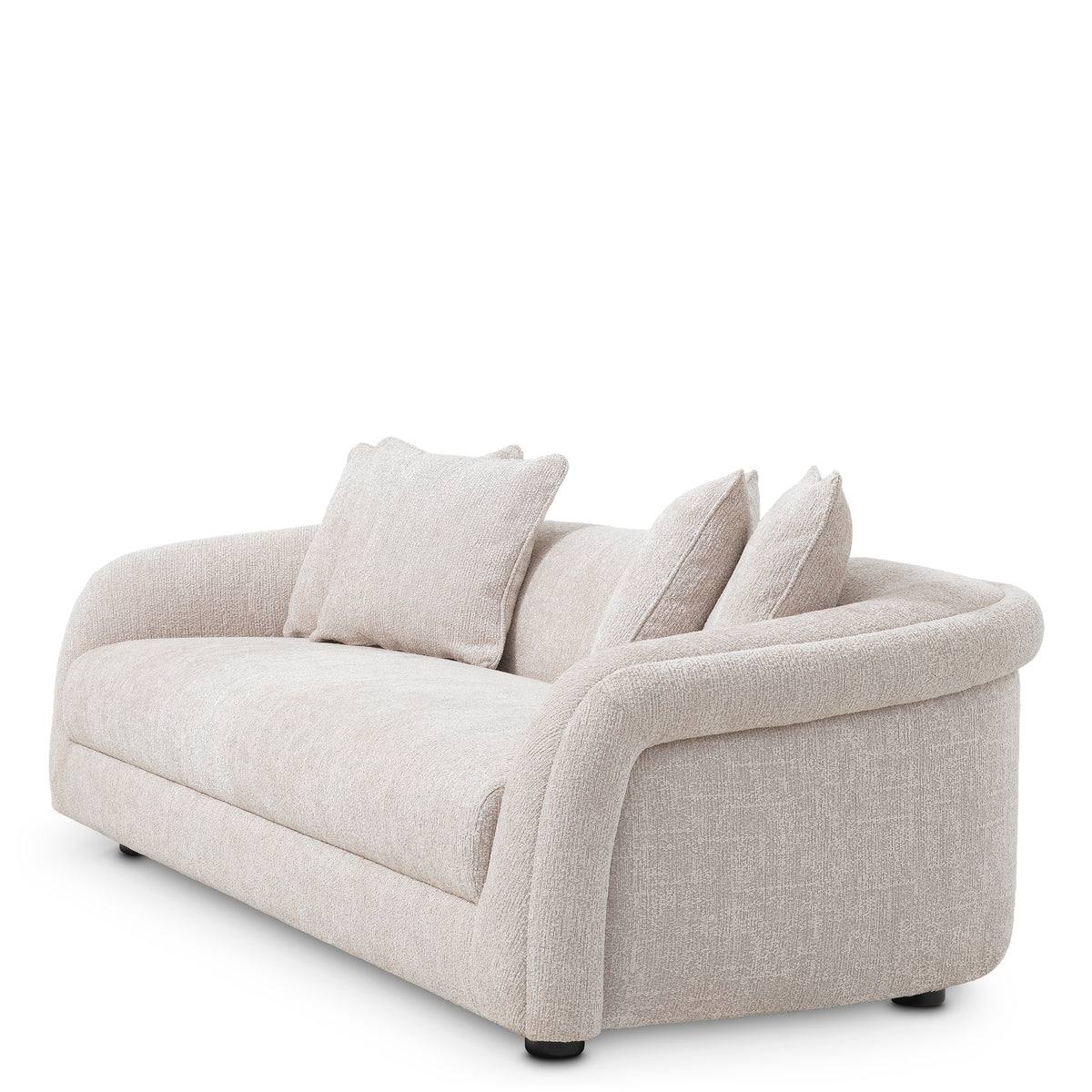 Gray Curved 3-Seater Sofa Avenza | Eichholtz Miami