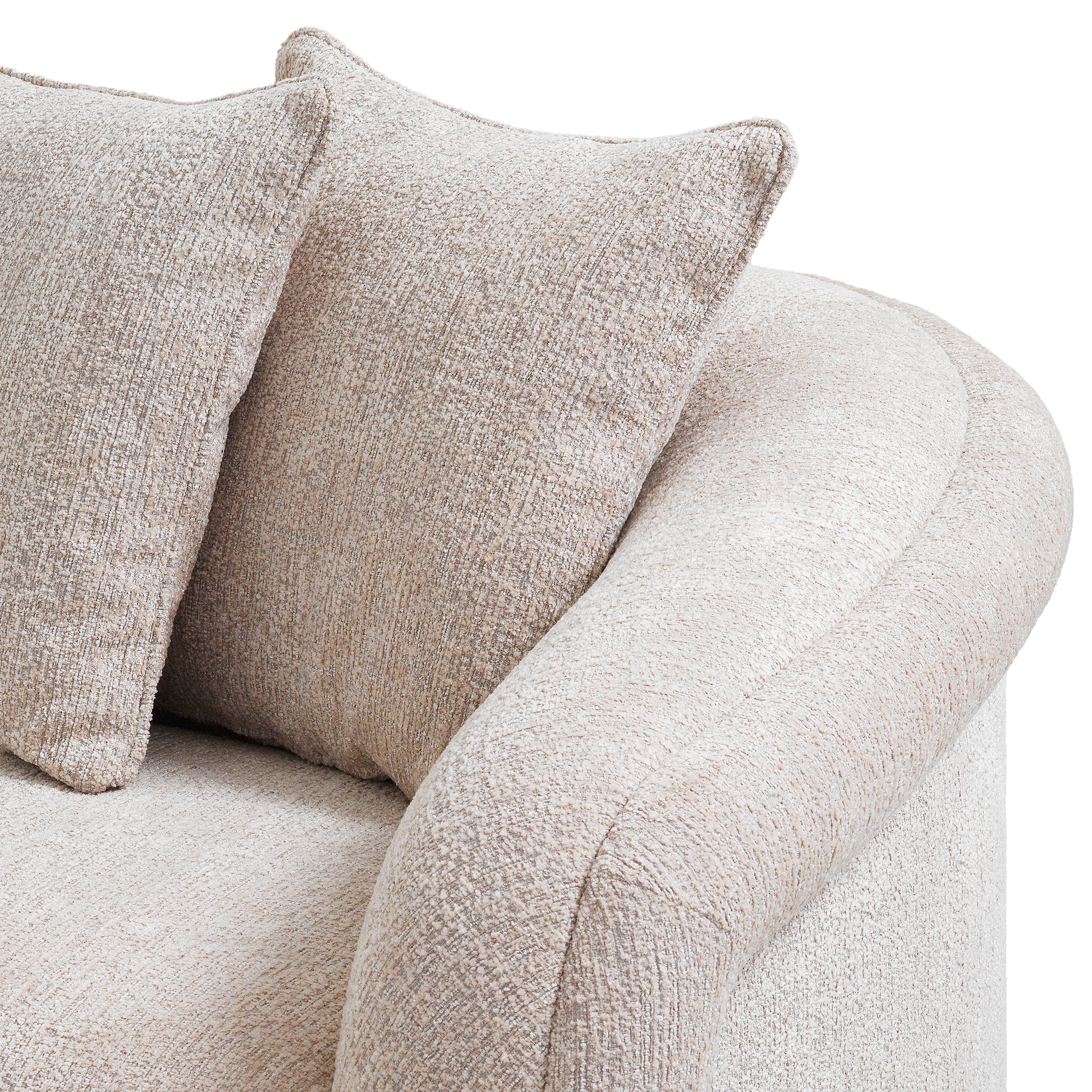 Gray Curved 3-Seater Sofa Avenza | Eichholtz Miami