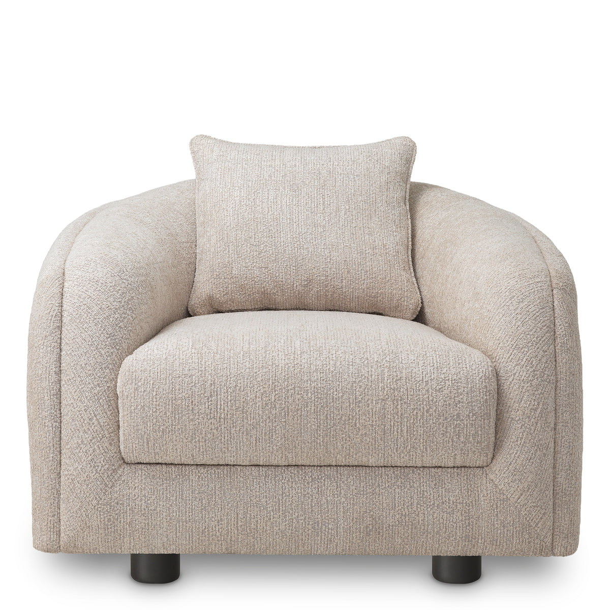 Gray Curved Lounge Chair Avenza | Eichholtz Miami