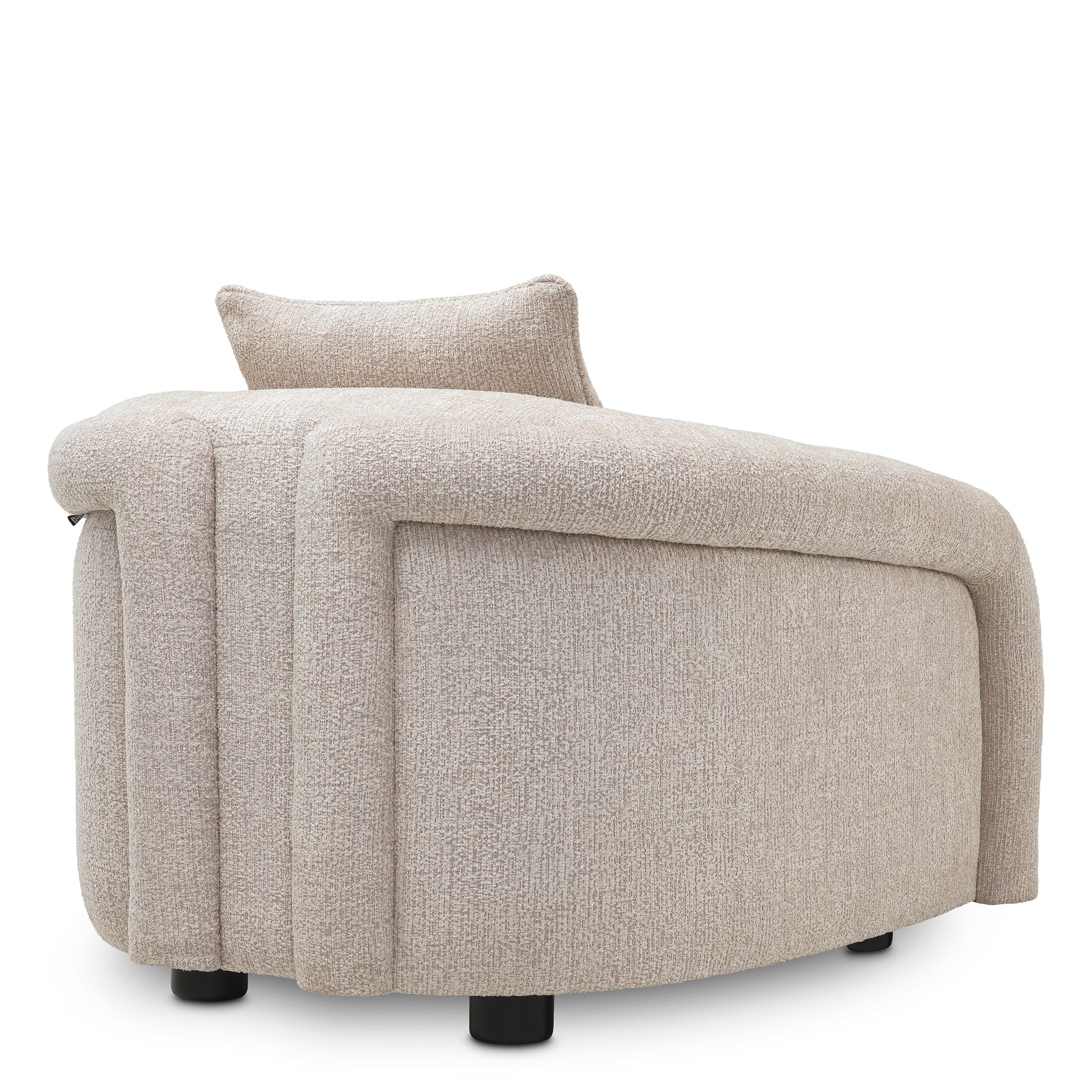 Gray Curved Lounge Chair Avenza | Eichholtz Miami