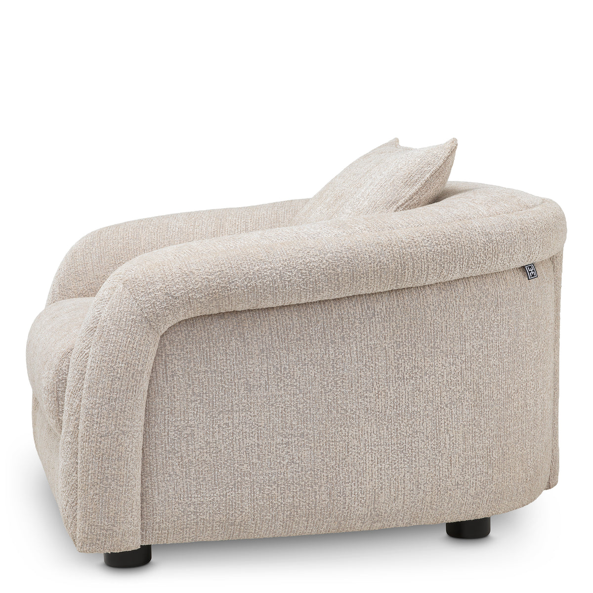 Gray Curved Lounge Chair Avenza | Eichholtz Miami