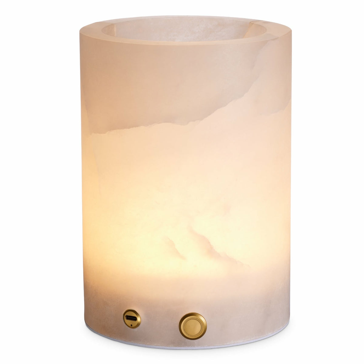 Cylindrical Alabaster Table Lamp Mercer | Eichholtz Miami