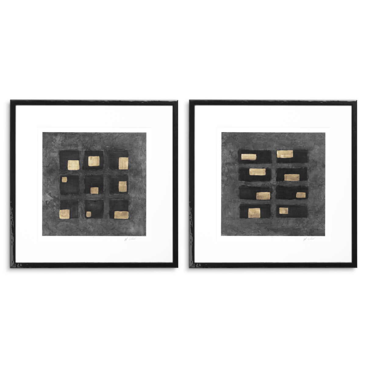 Black Squares Prints (2) by Michael Willett | Eichholtz Miami