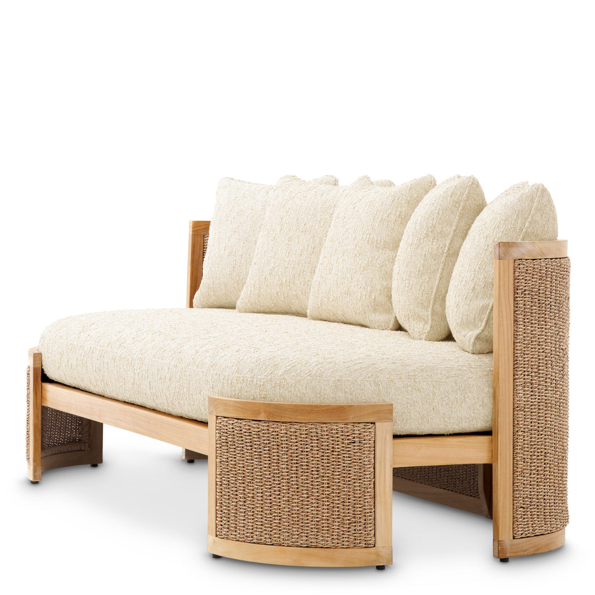Cushioned Rattan-Look Outdoor Sofa Marenzo | Eichholtz Miami