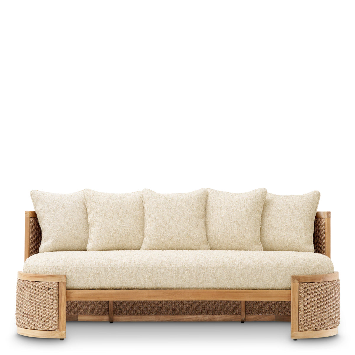 Cushioned Rattan-Look Outdoor Sofa Marenzo | Eichholtz Miami