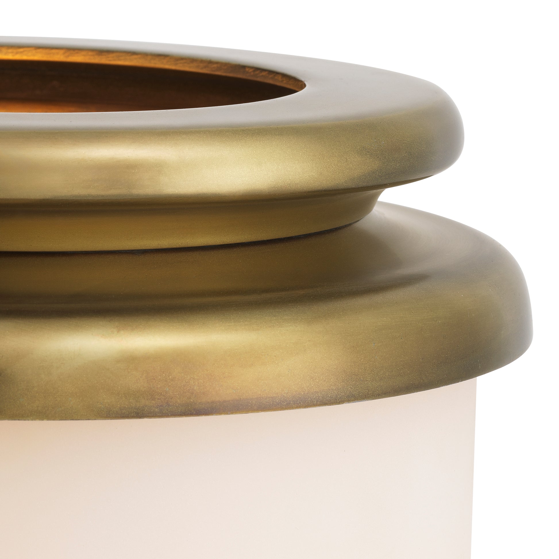Cylindrical White Glass Hurricane S Carrington | Eichholtz Miami