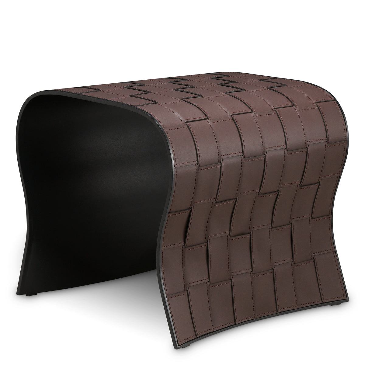 Brown Leather-Look Side Tables (2) Marcello | Eichholtz Miami