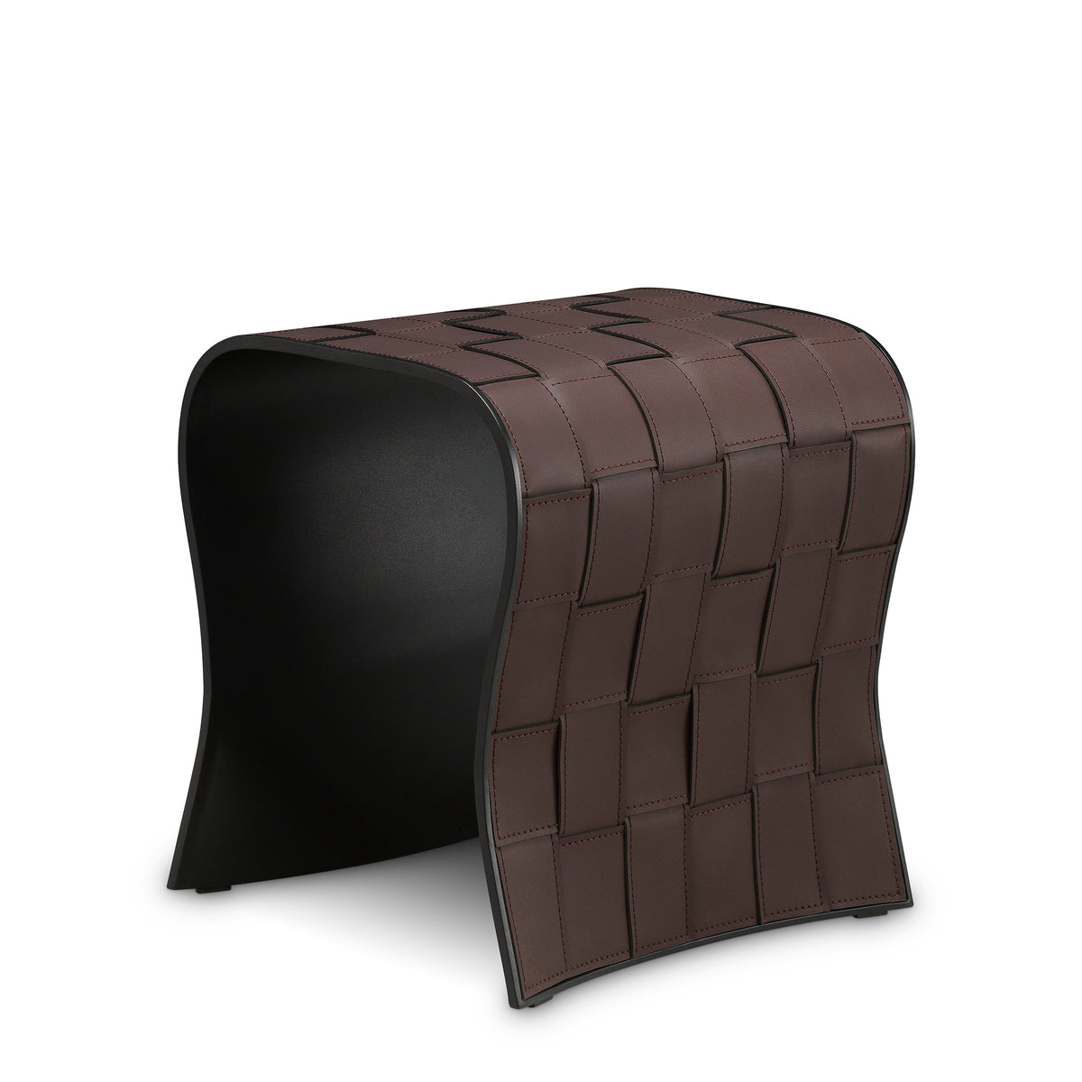 Brown Leather-Look Side Tables (2) Marcello | Eichholtz Miami