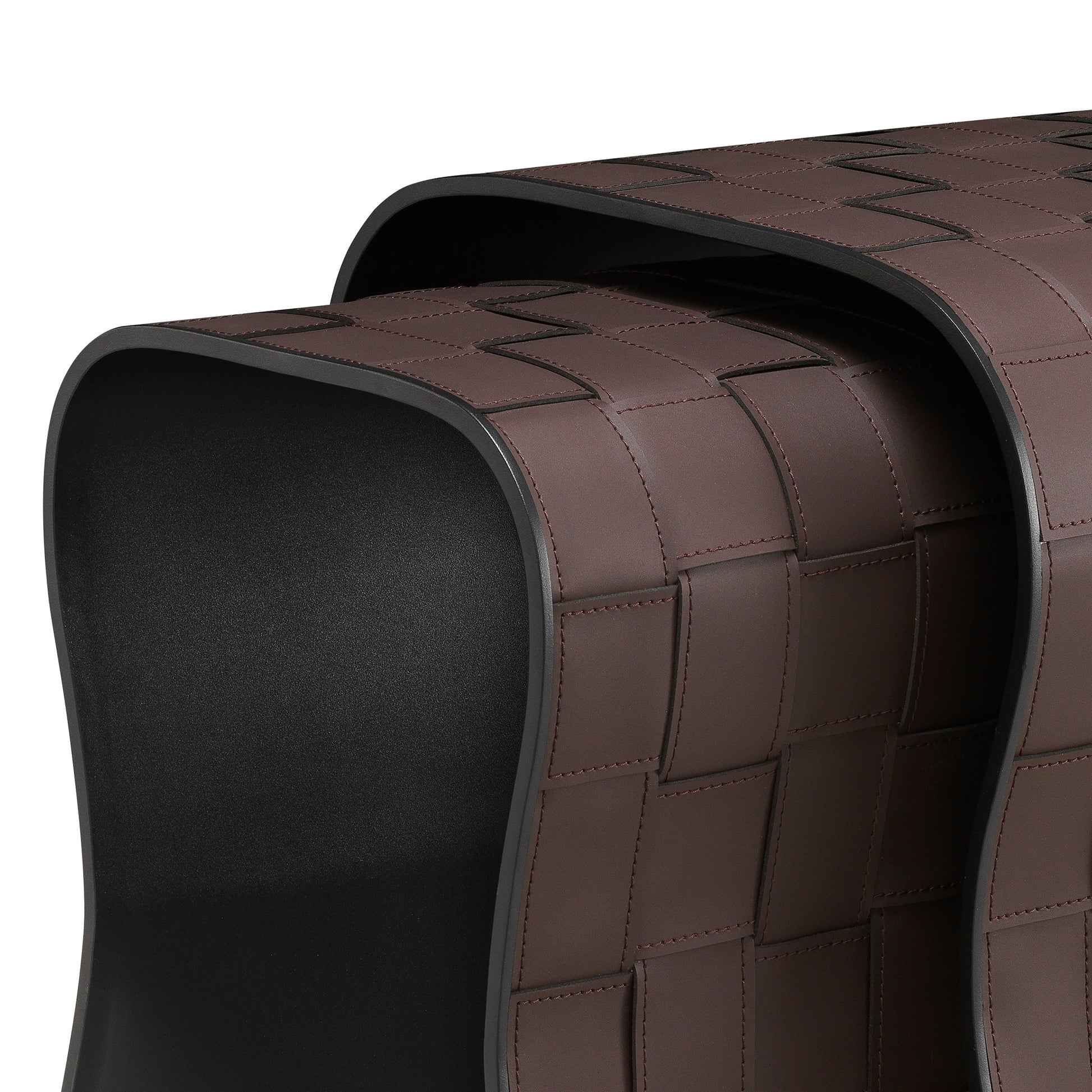 Brown Leather-Look Side Tables (2) Marcello | Eichholtz Miami