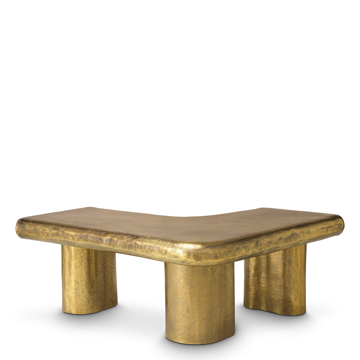 Hammered Brass Coffee Table Bellington | Eichholtz Miami