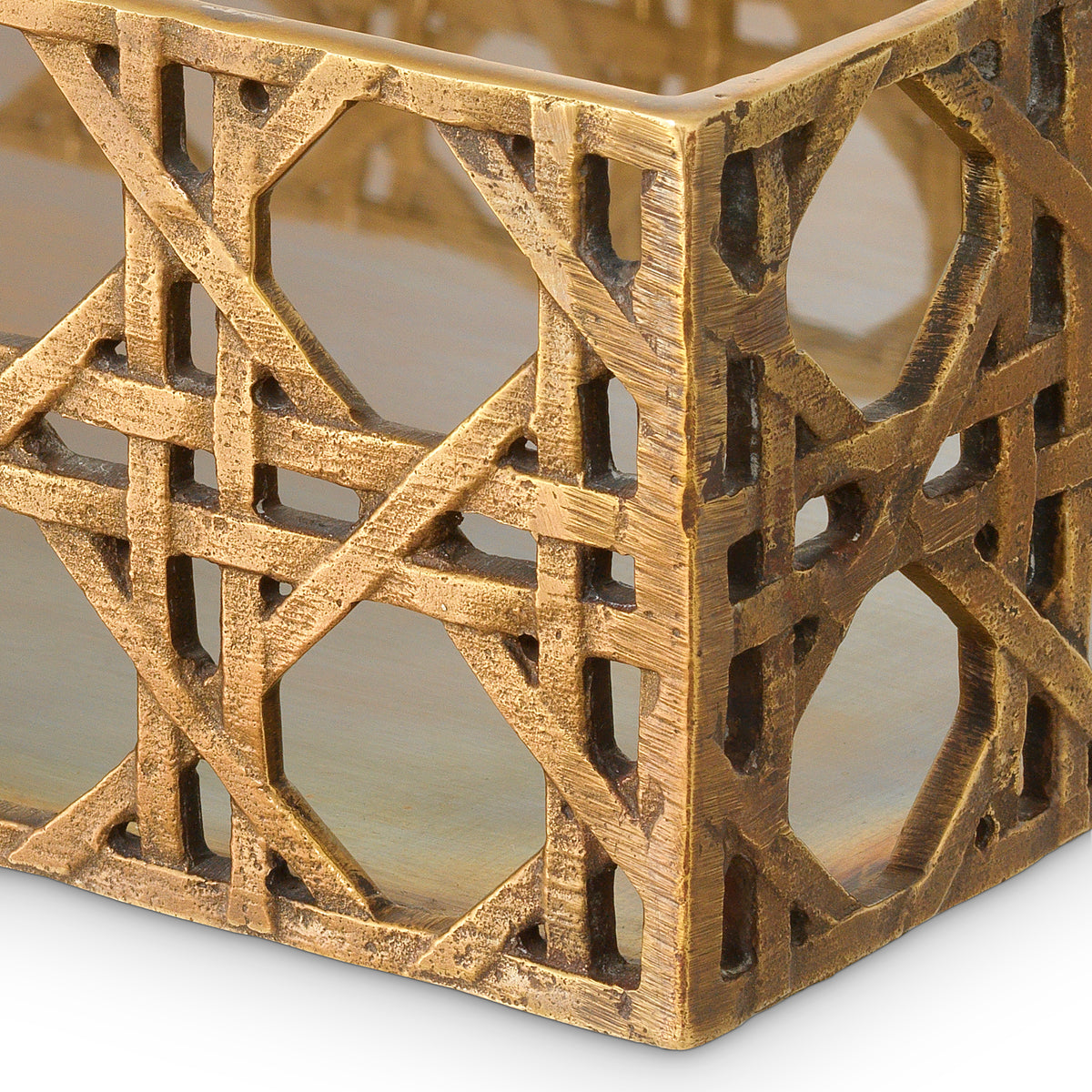 Webbed Vintage Brass Tray Dameron | Eichholtz Miami