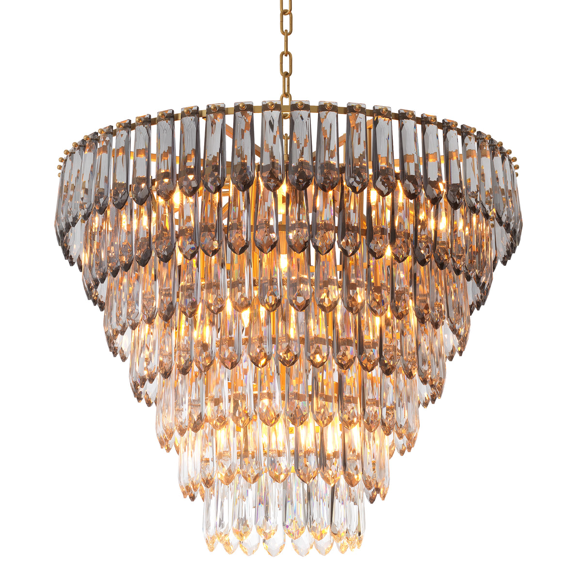Glass Prism Tiered Chandelier Gwendolyn | Eichholtz Miami