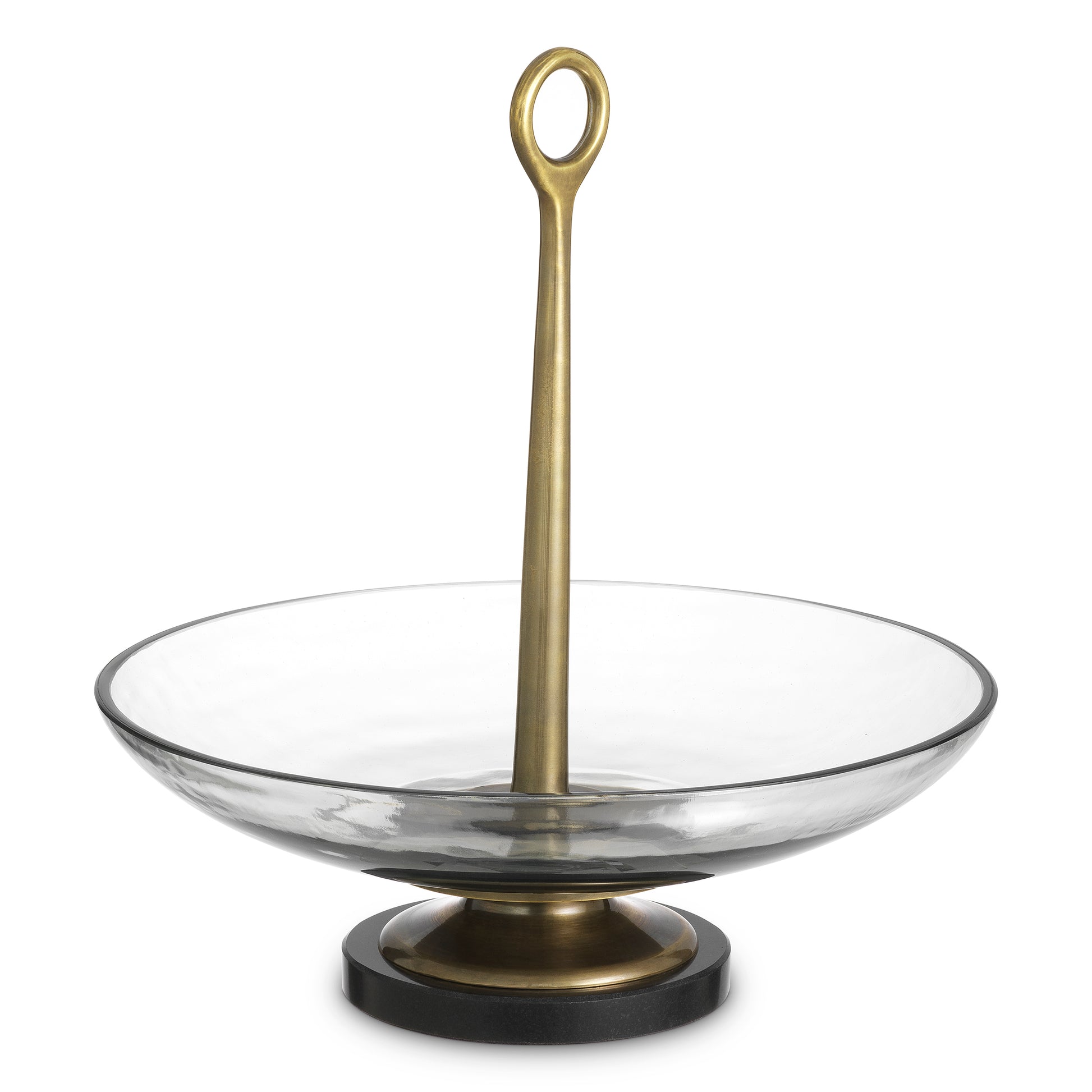 Brass Stemmed Glass Bowl Opio | Eichholtz Miami