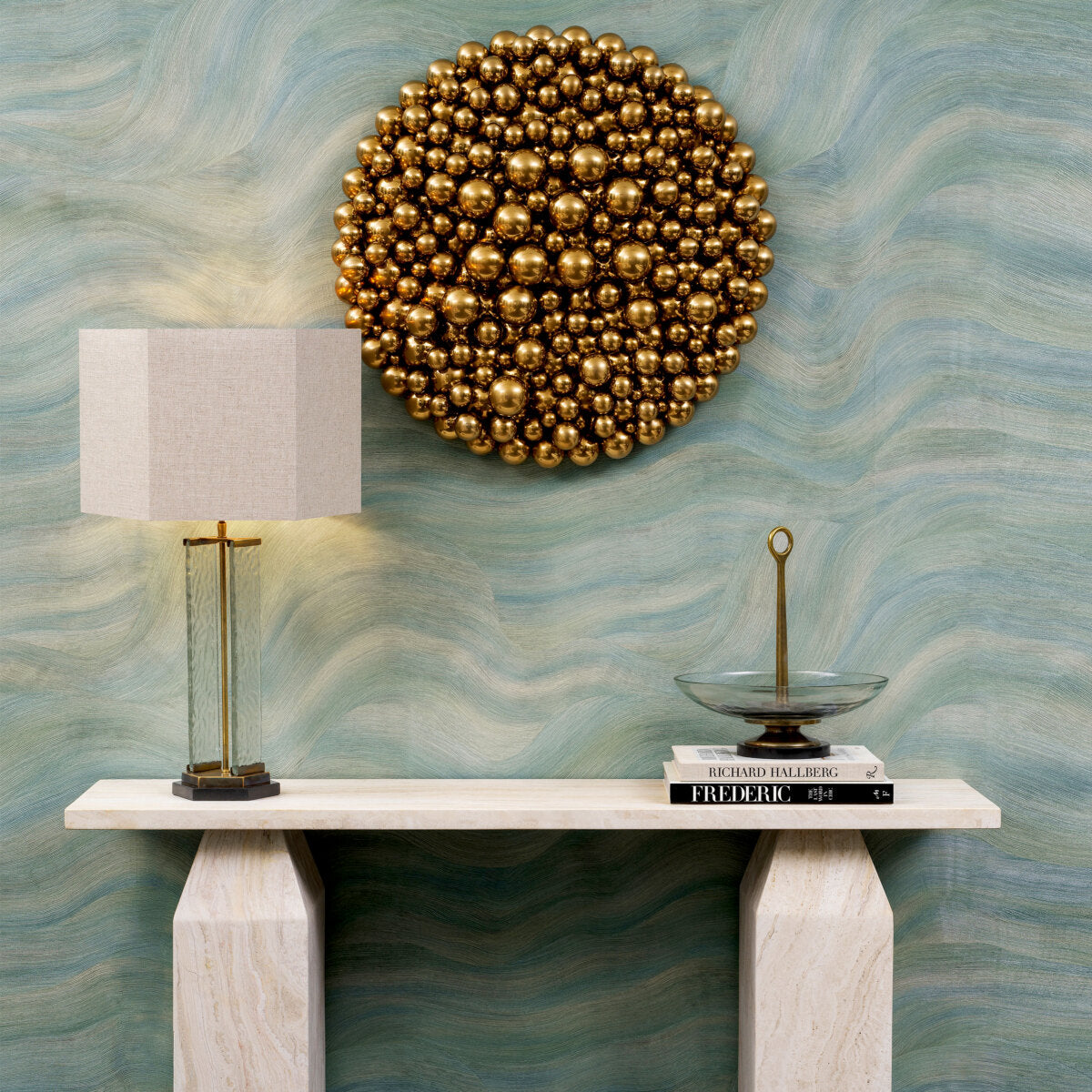 Brass Stemmed Glass Bowl Opio | Eichholtz Miami