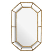 Octagonal Vintage Brass Mirror Rinaldi | Eichholtz Miami