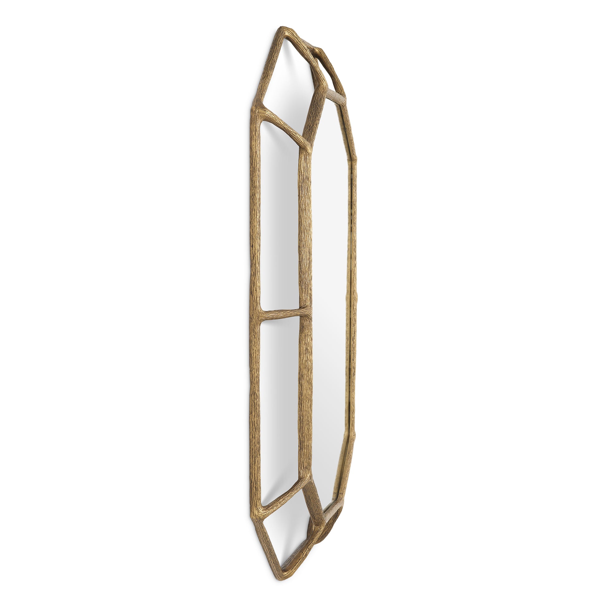 Octagonal Vintage Brass Mirror Rinaldi | Eichholtz Miami