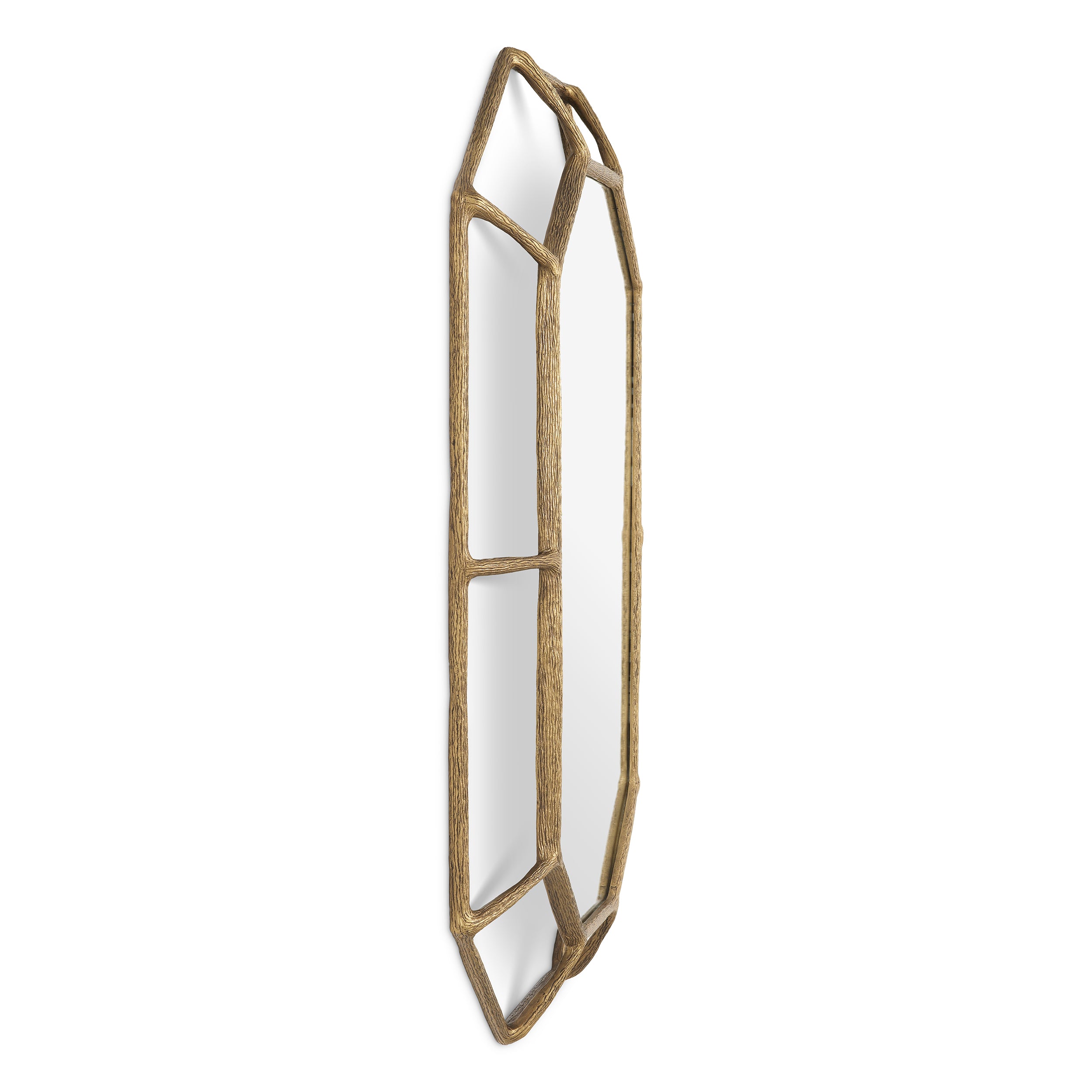Octagonal Vintage Brass Mirror Rinaldi | Eichholtz Miami