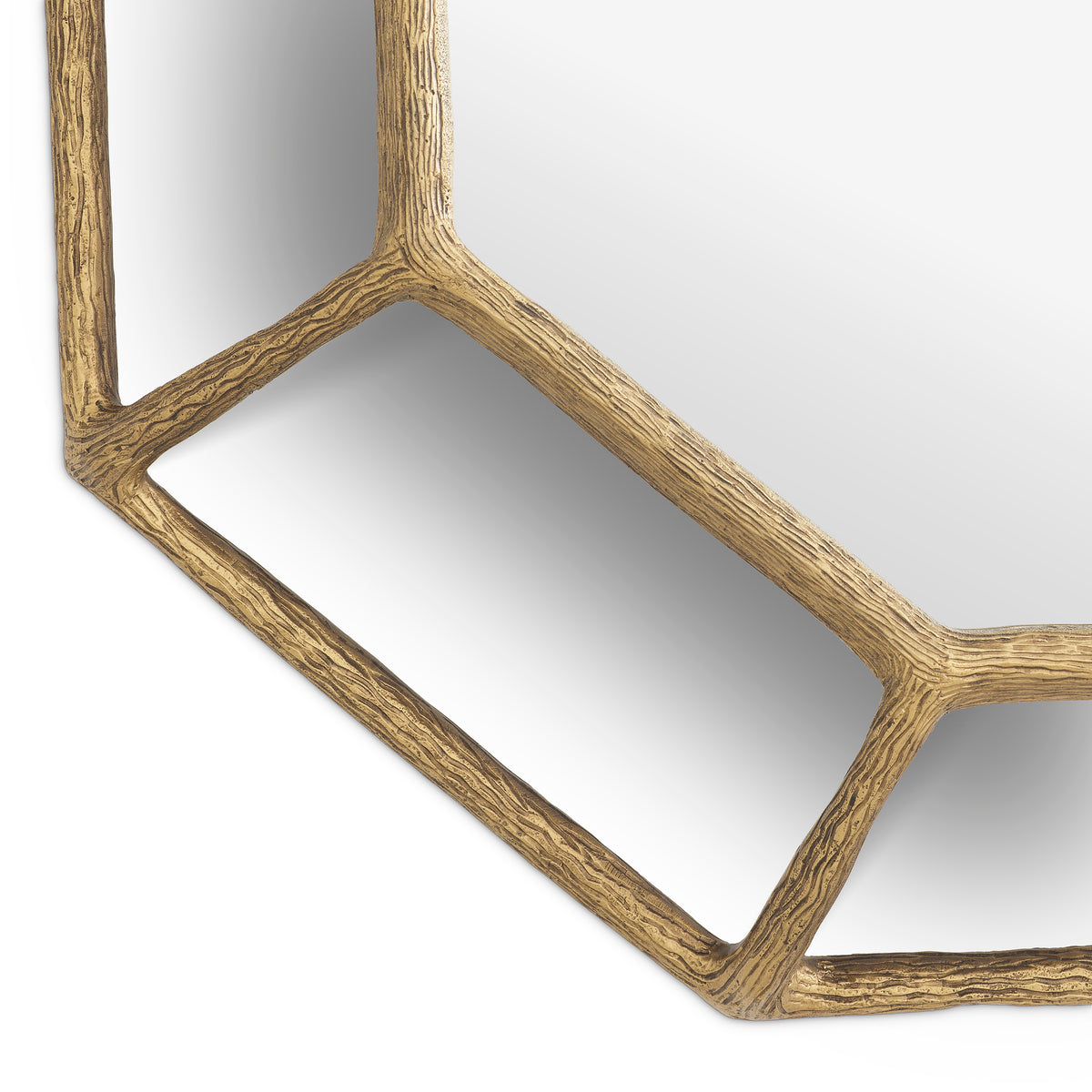 Octagonal Vintage Brass Mirror Rinaldi | Eichholtz Miami