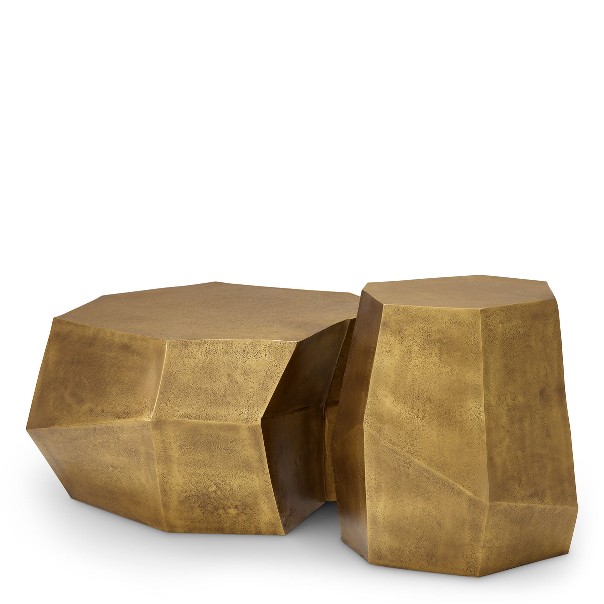 Vintage Brass Coffee Tables (2) Urbino | Eichholtz Miami