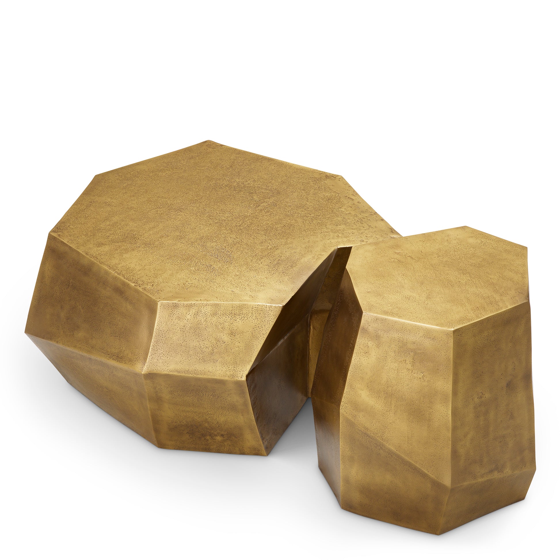 Vintage Brass Coffee Tables (2) Urbino | Eichholtz Miami