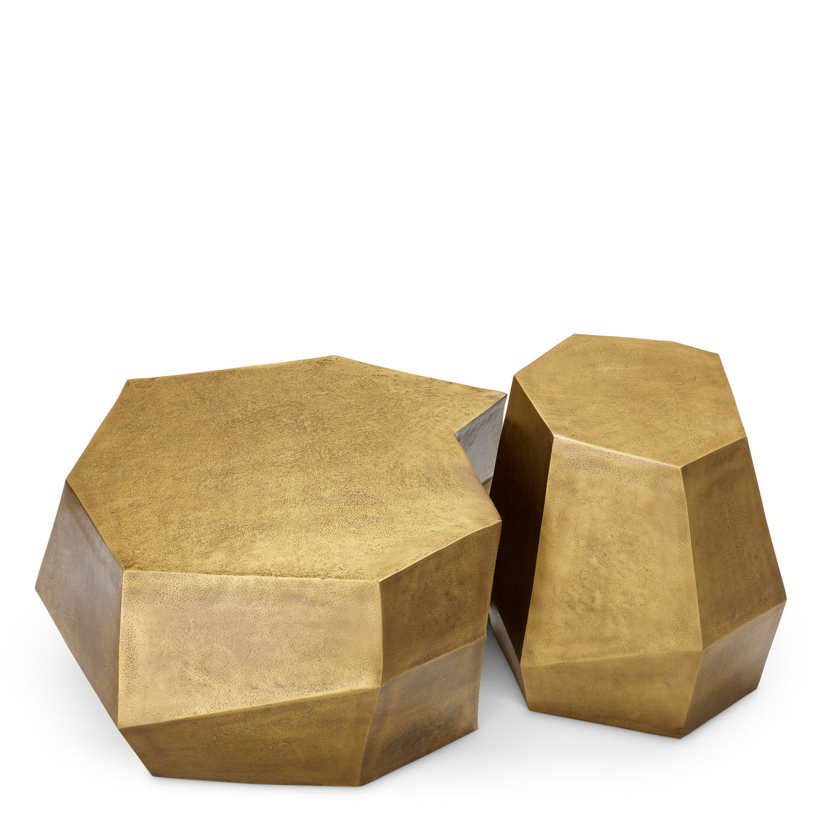 Vintage Brass Coffee Tables (2) Urbino | Eichholtz Miami